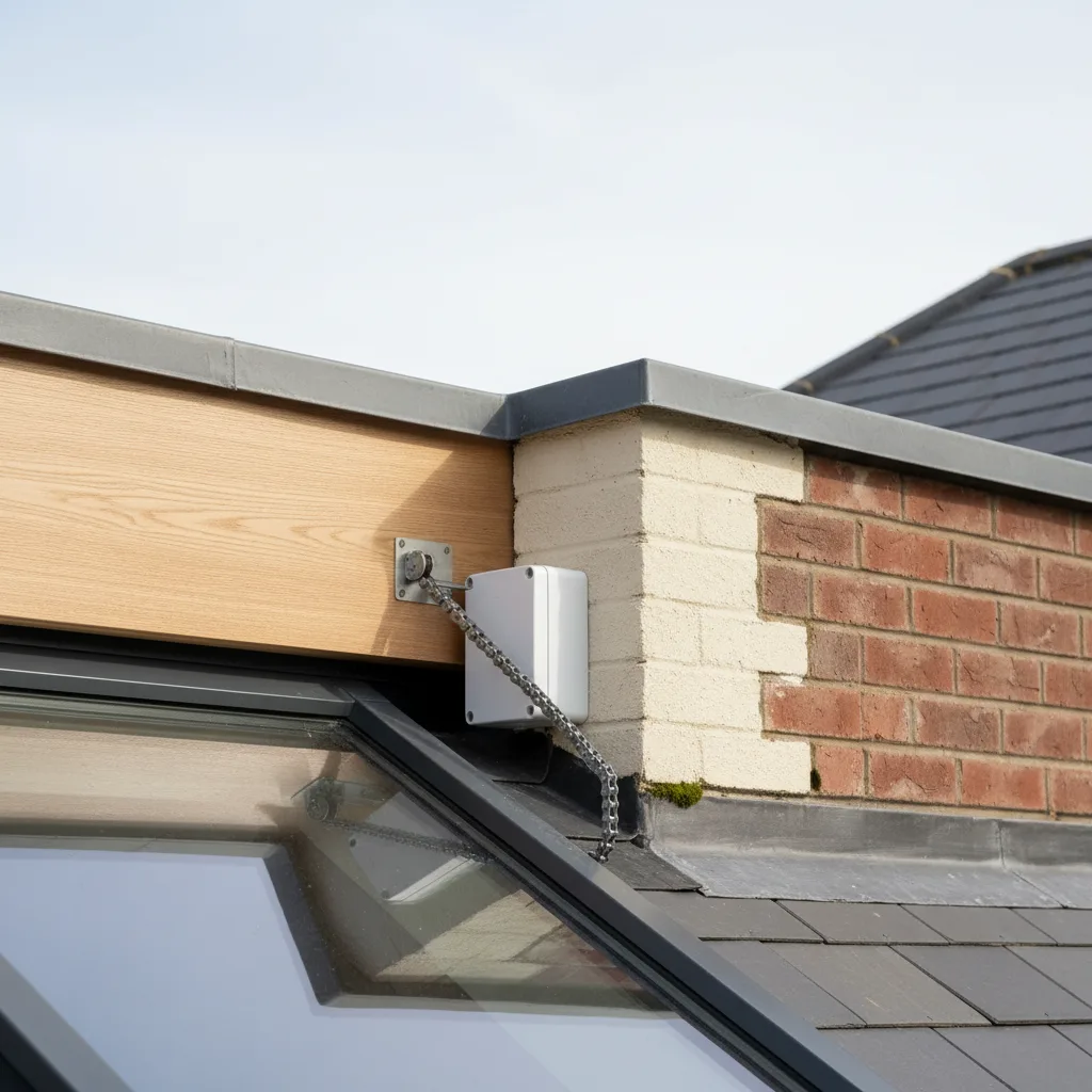 Wiring and power for an electric rooflight
